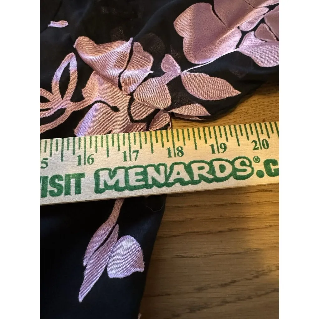 Alex Evenings Size Small Dressy Black Pink Floral Wrap‎ Look Jacket Top Formal - Image 4