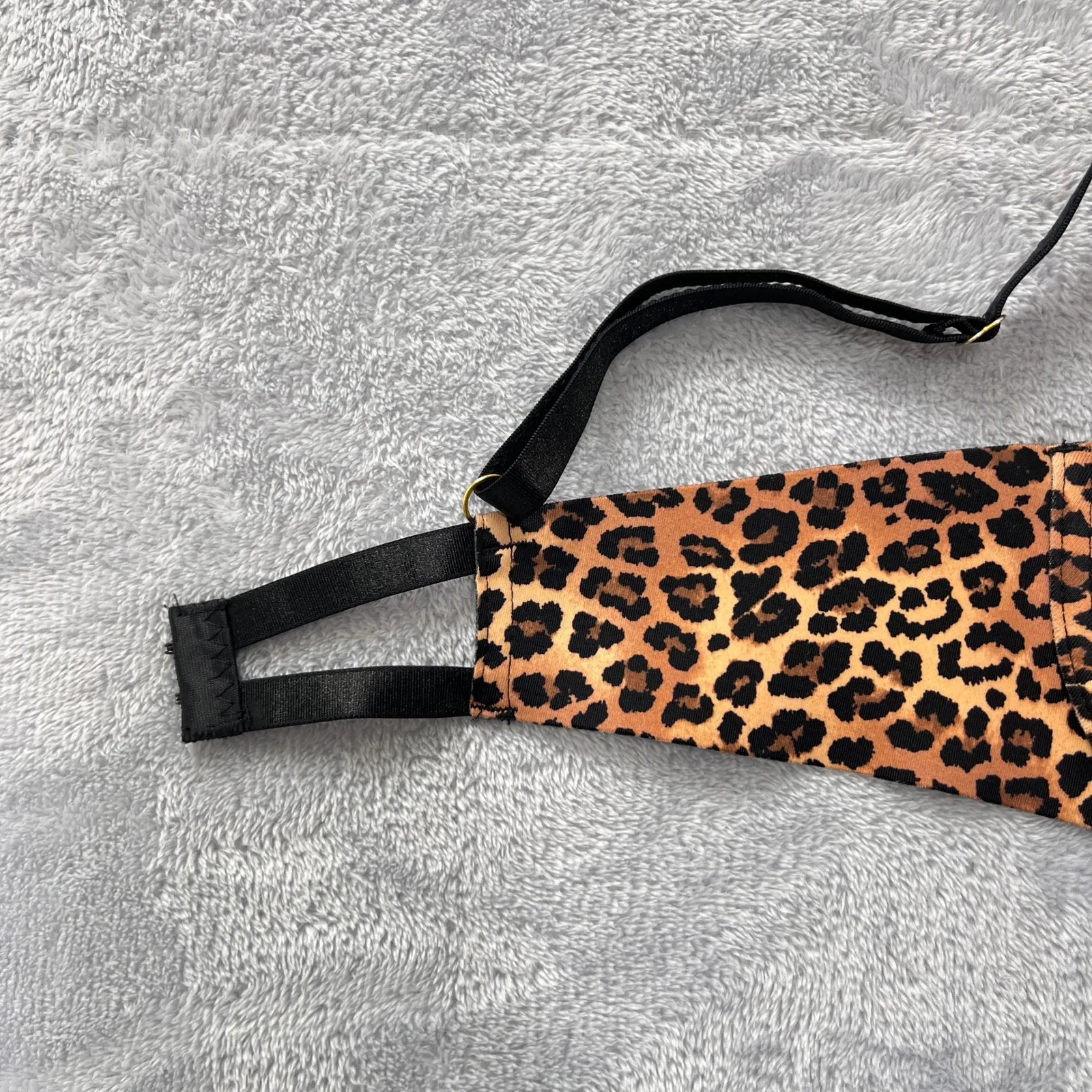 Juicy Couture Intimates 34B Leopard Print Plunge Push Up Bra Black Straps - Image 7