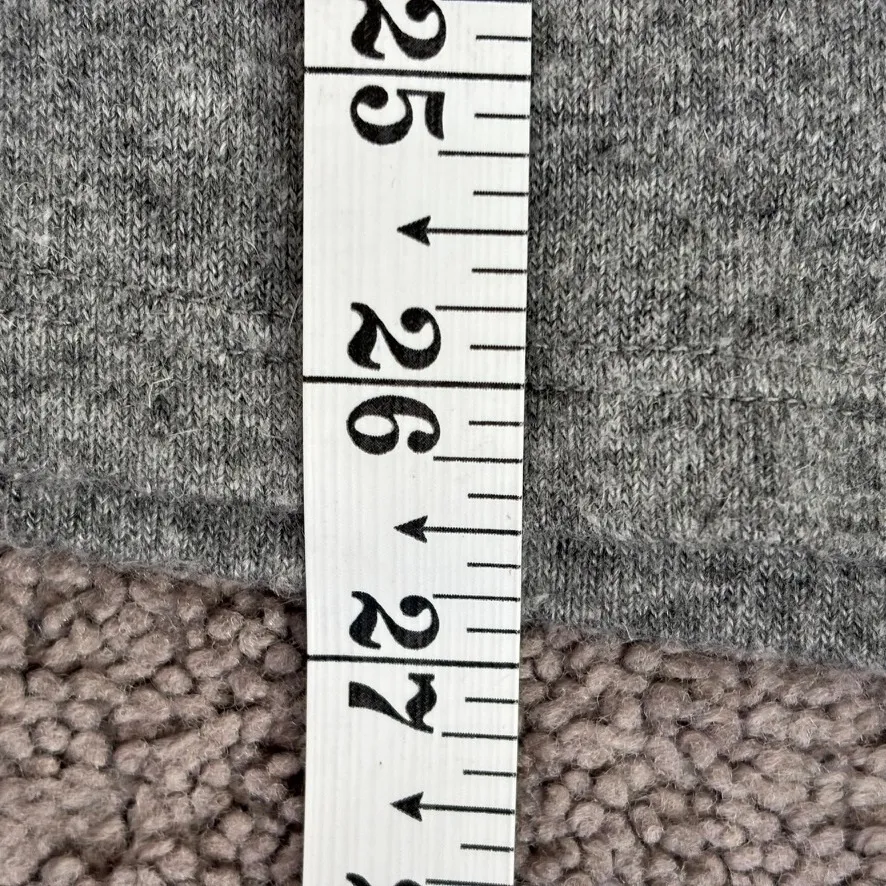 Brandy Melville Wool Blend Sweater One Size Gray Oversized Made in Italy Deep‎ V - Image 6