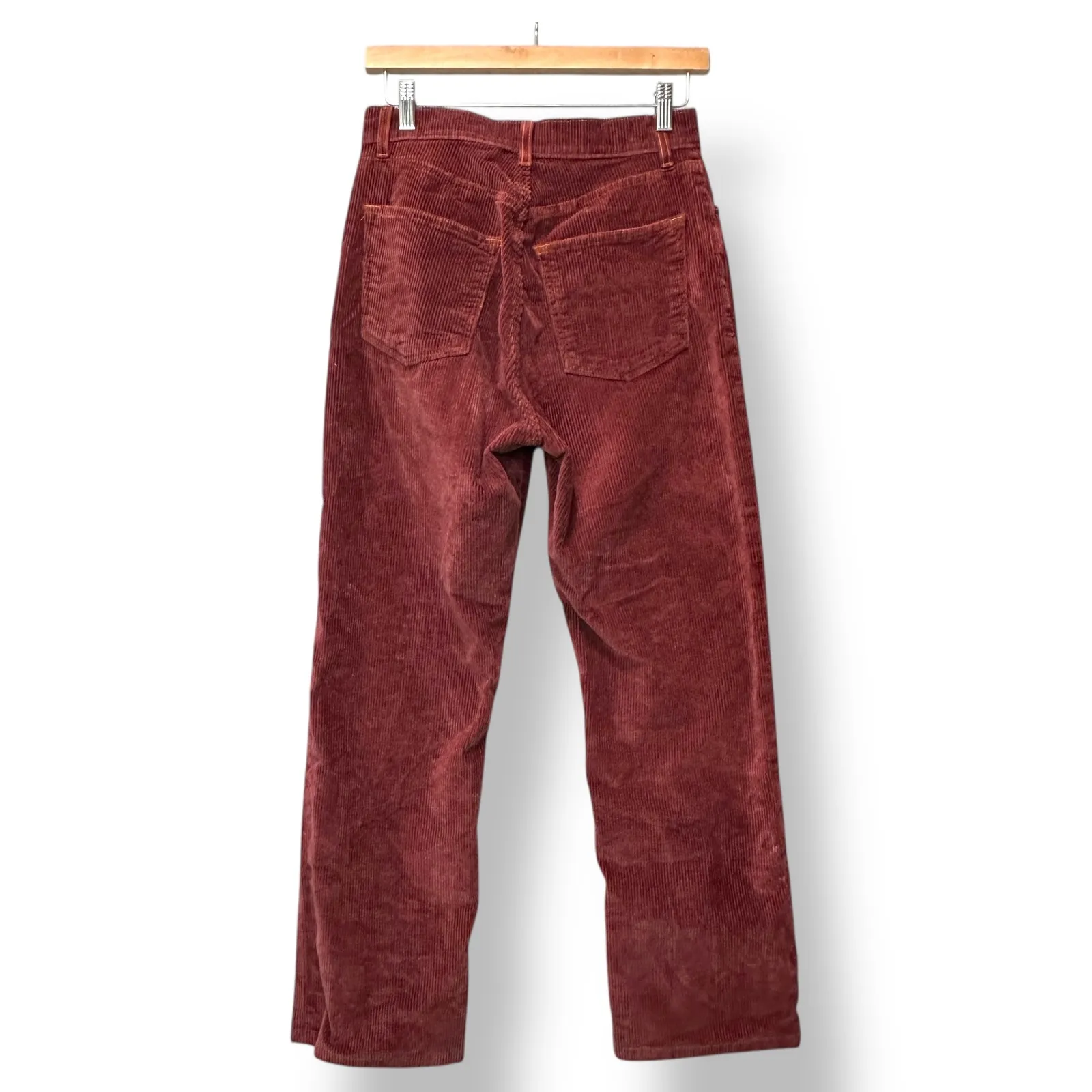 Imogene and Willie Women Corduroy Pants Amelia 27 Straight Leg Russet Quiet Luxe Red - Image 3