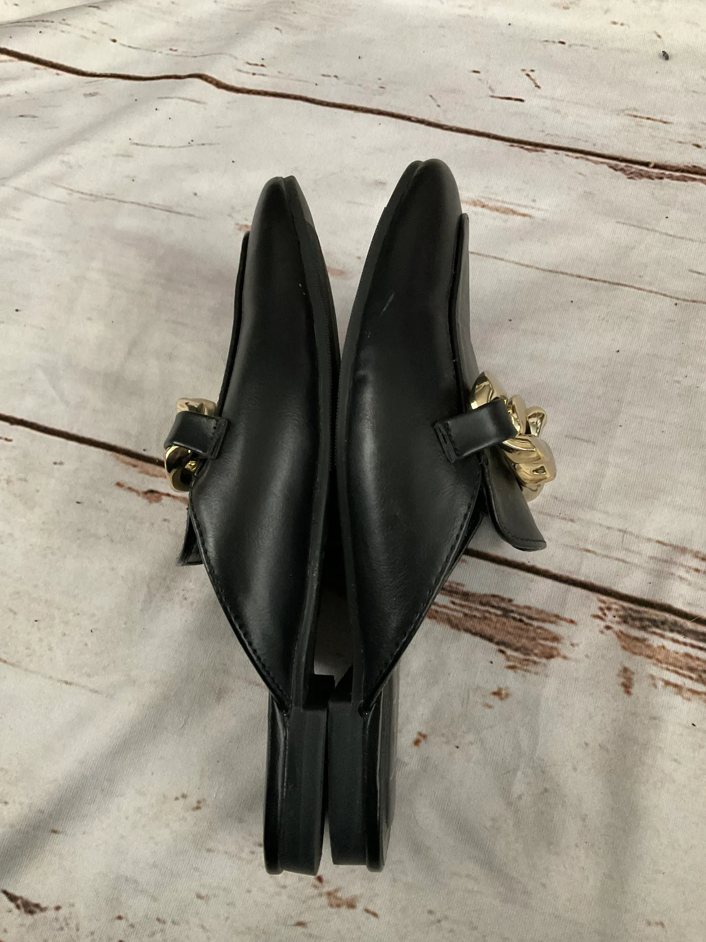FAUX LEATHER APPLIE MULES - Image 3