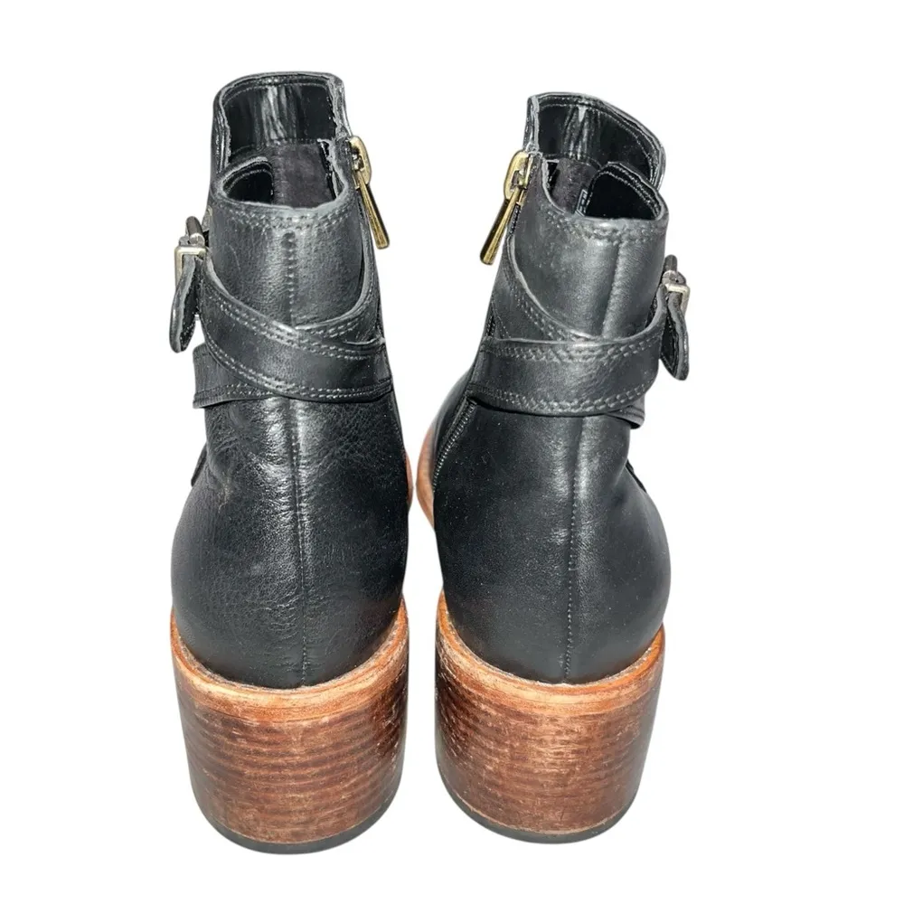 Clarks Black Leather Clarkdale Jax Boots Booties Ankle Boots size 8.5 - Image 5