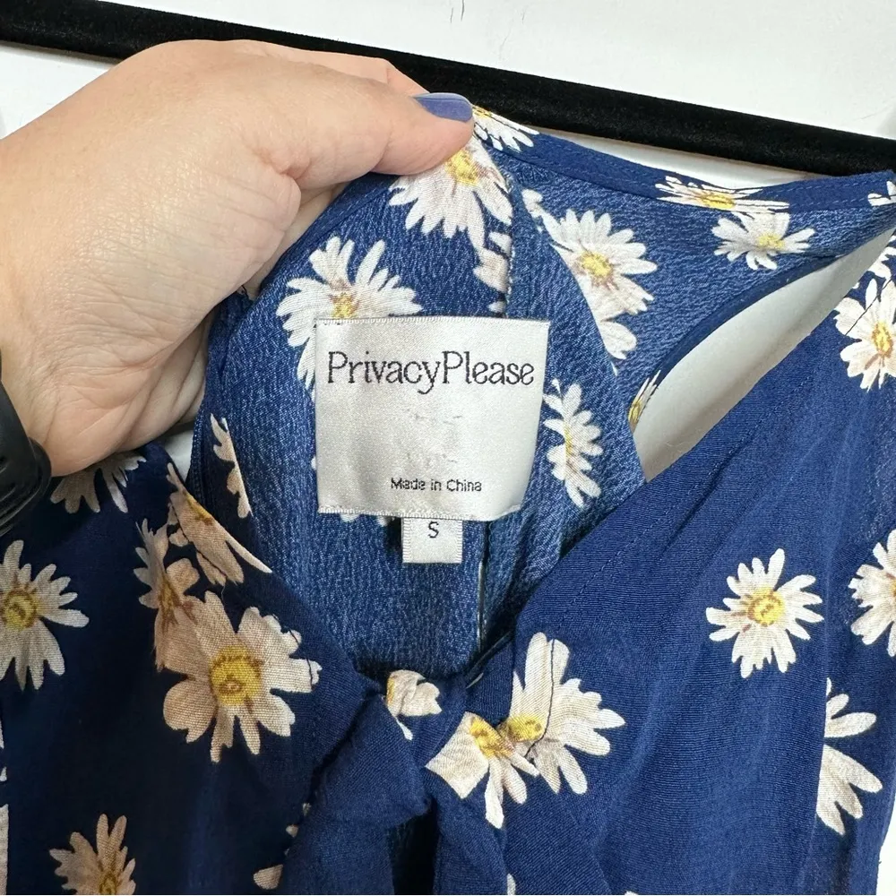 Privacy Please Sunflower Mini Dress in Royal Blue - Image 2