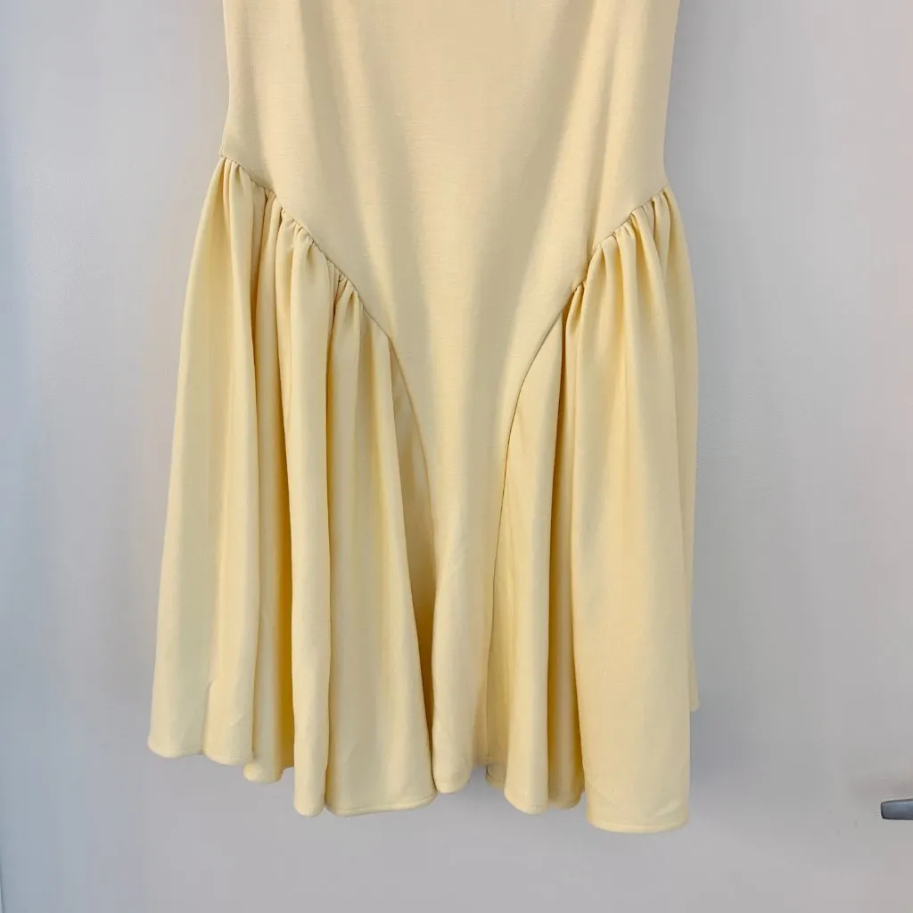 Meshki Sharon Scuba Jersey Mini Dress in Pastel Lemon Size L NWT - Image 6