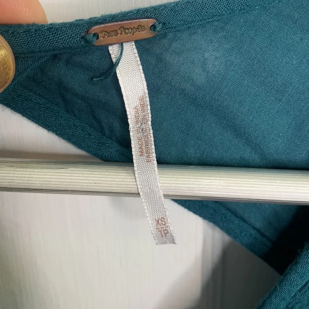 Free People Sweet Tennessee Embroidered Emerald Green Mini Dress W-689 Size XS - Image 6