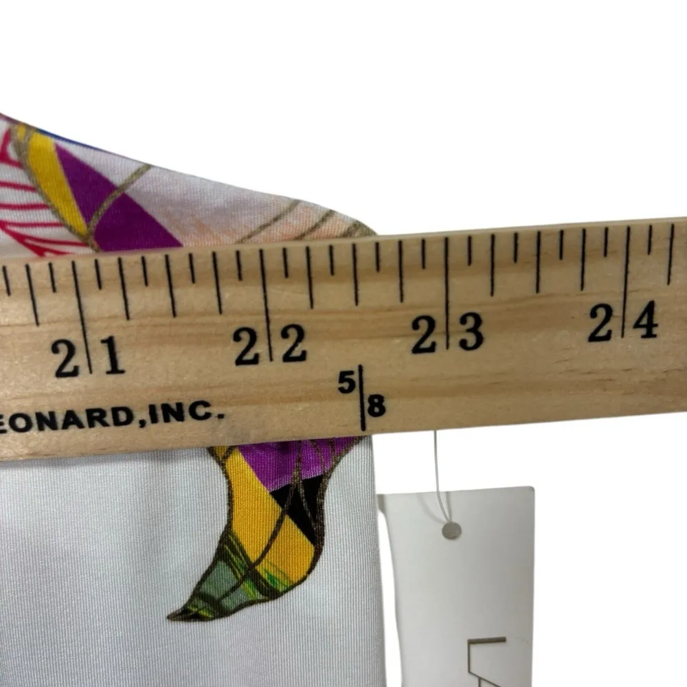 La Blanca Paradise City Scarf Hem Dress Tropical Vacation Floral NEW Size L - Image 10