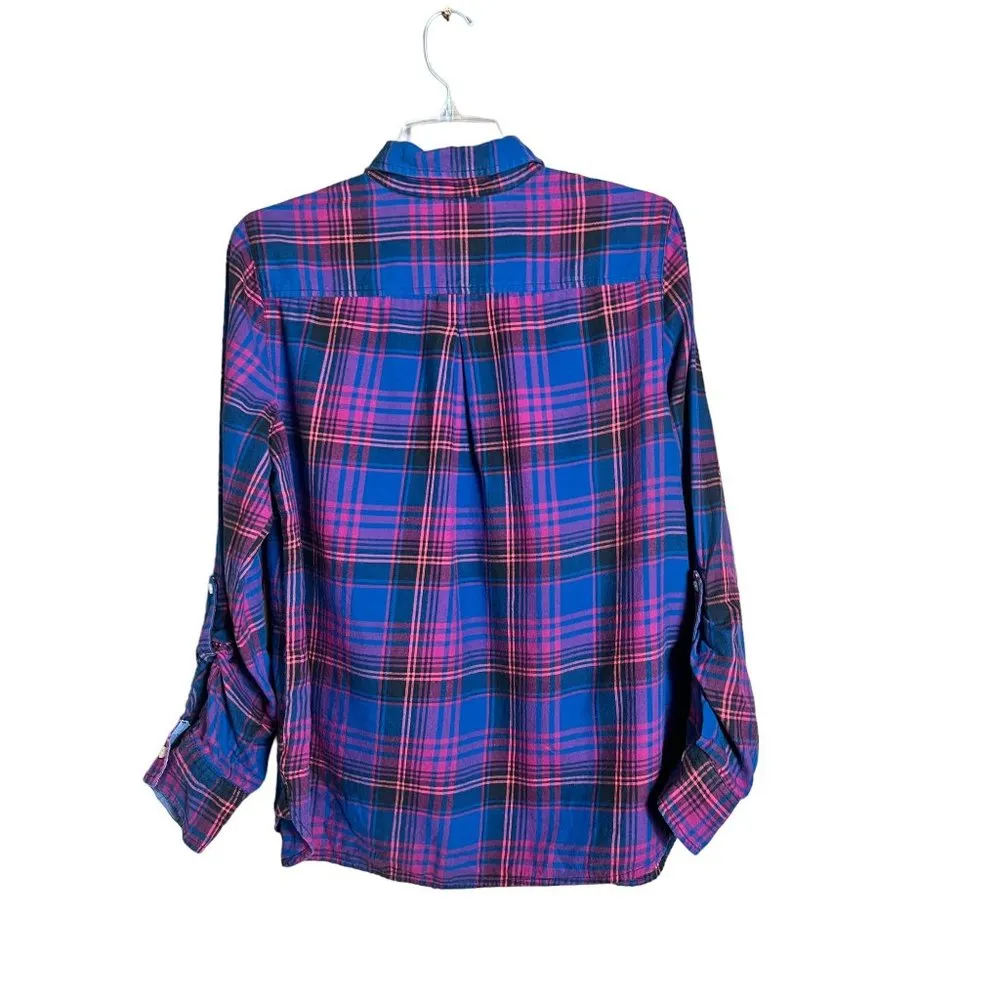 Tommy Hilfiger Women's Blue & Red Top - Image 2