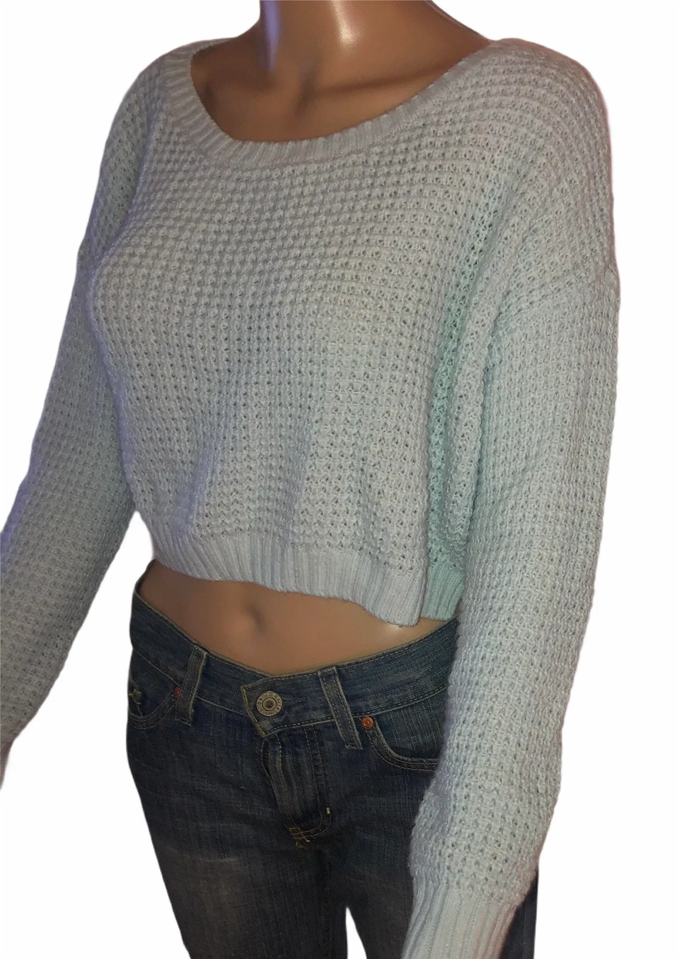 Oversized Cropped Sweater - Image 2