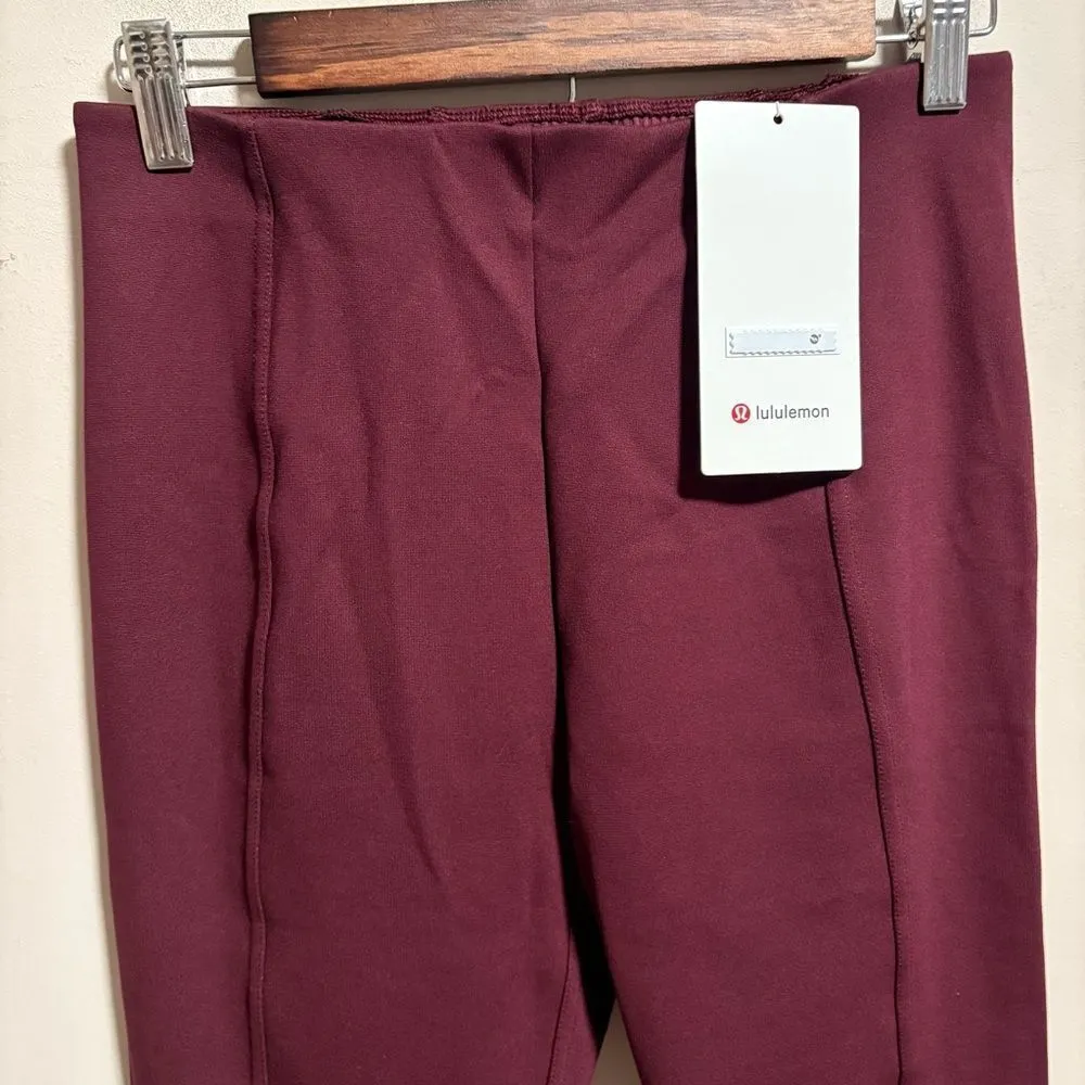 NWT Lululemon Stretch Knit High-Rise Pull-On Pant *Regular Garnet- Size Small - Image 8