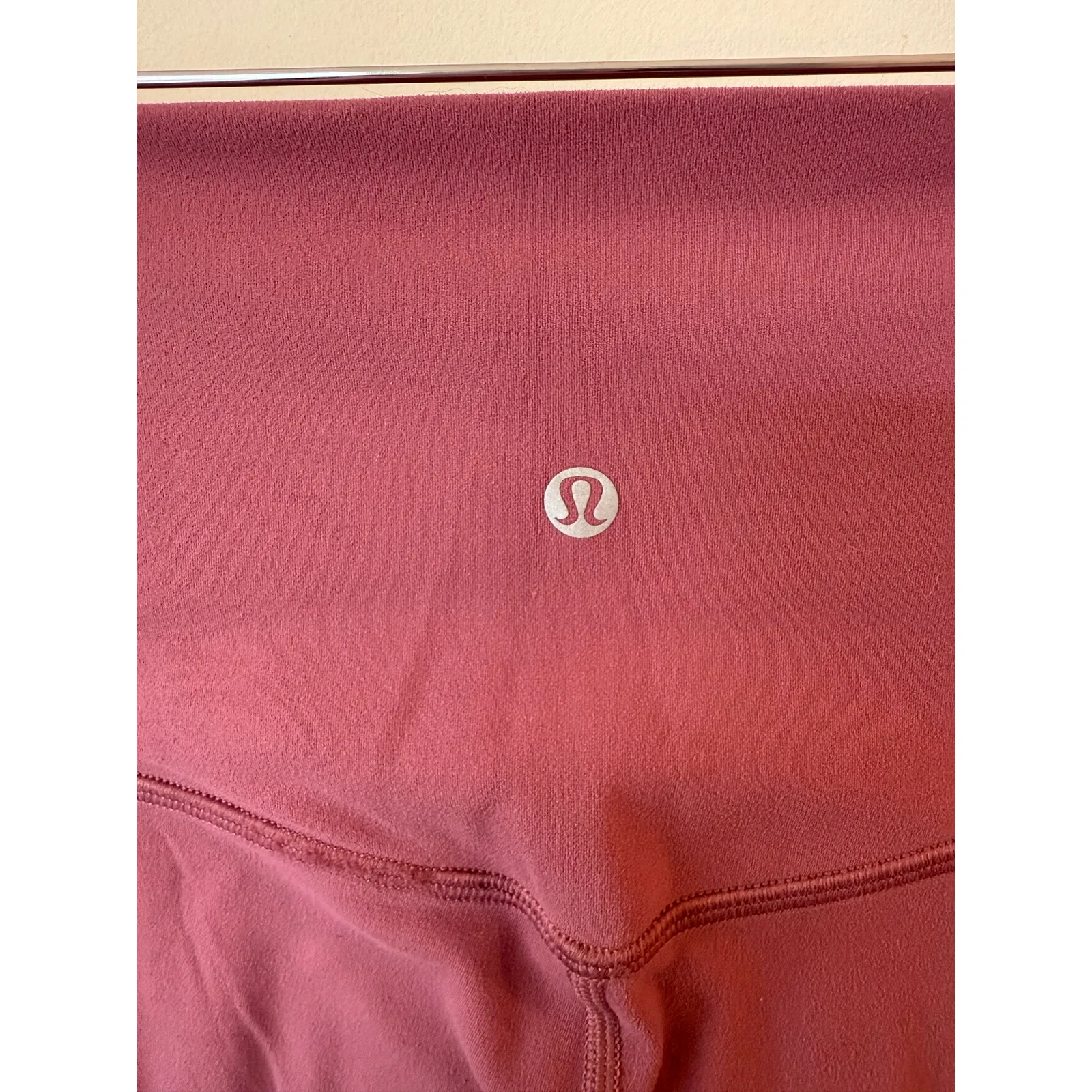 Lululemon Align II Leggings 6 Maroon Athleisure Gym Yoga Running High Waist Pink - Image 4