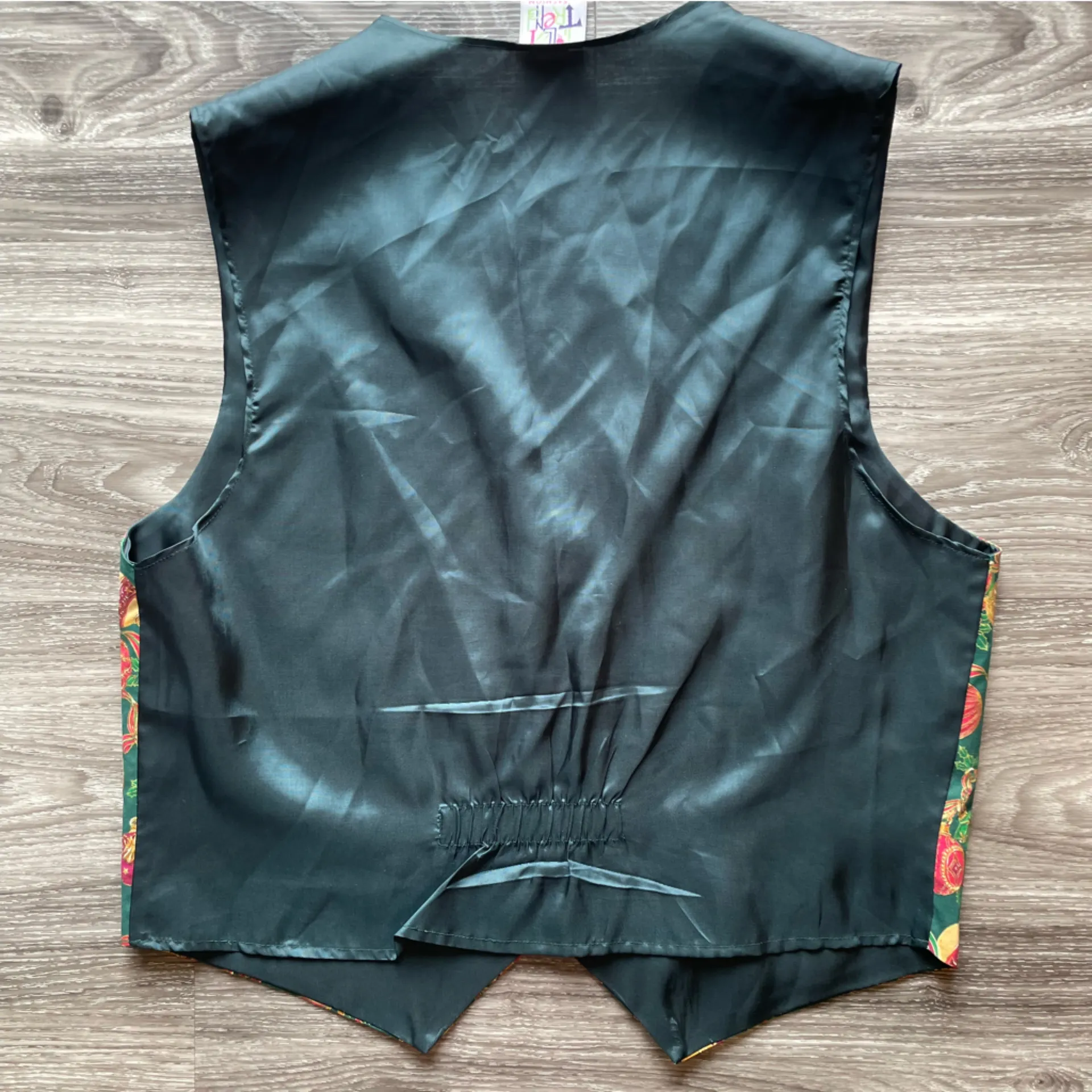 Color Trend Fashion Christmas Ornaments Festive Vest. Size M/L Green - Image 7