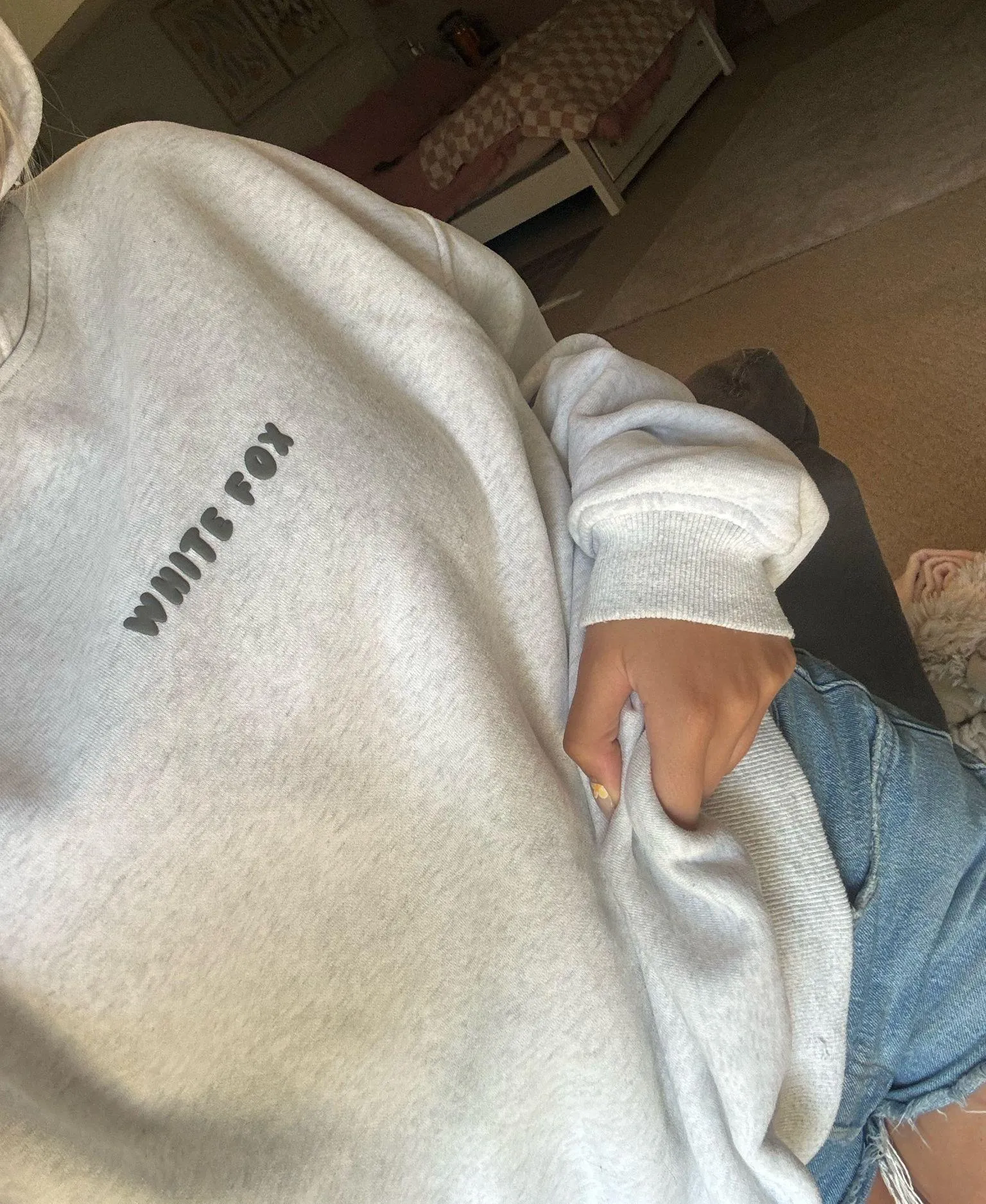 White Fox Boutique Hoodie Oversized Leisure White Fox - Image 2