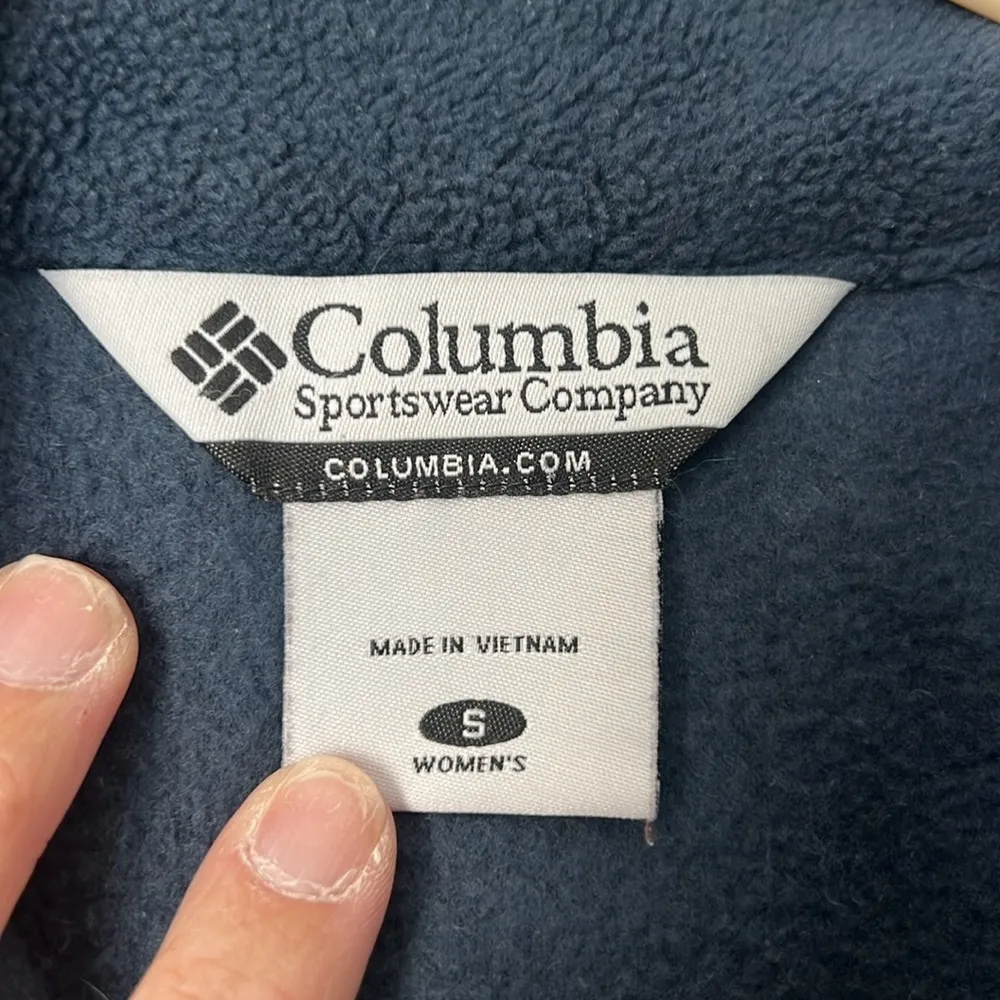 Columbia Women’s North Carolina Tar Heels Womens Navy Fleece Jacket Sz Small = - Image 4