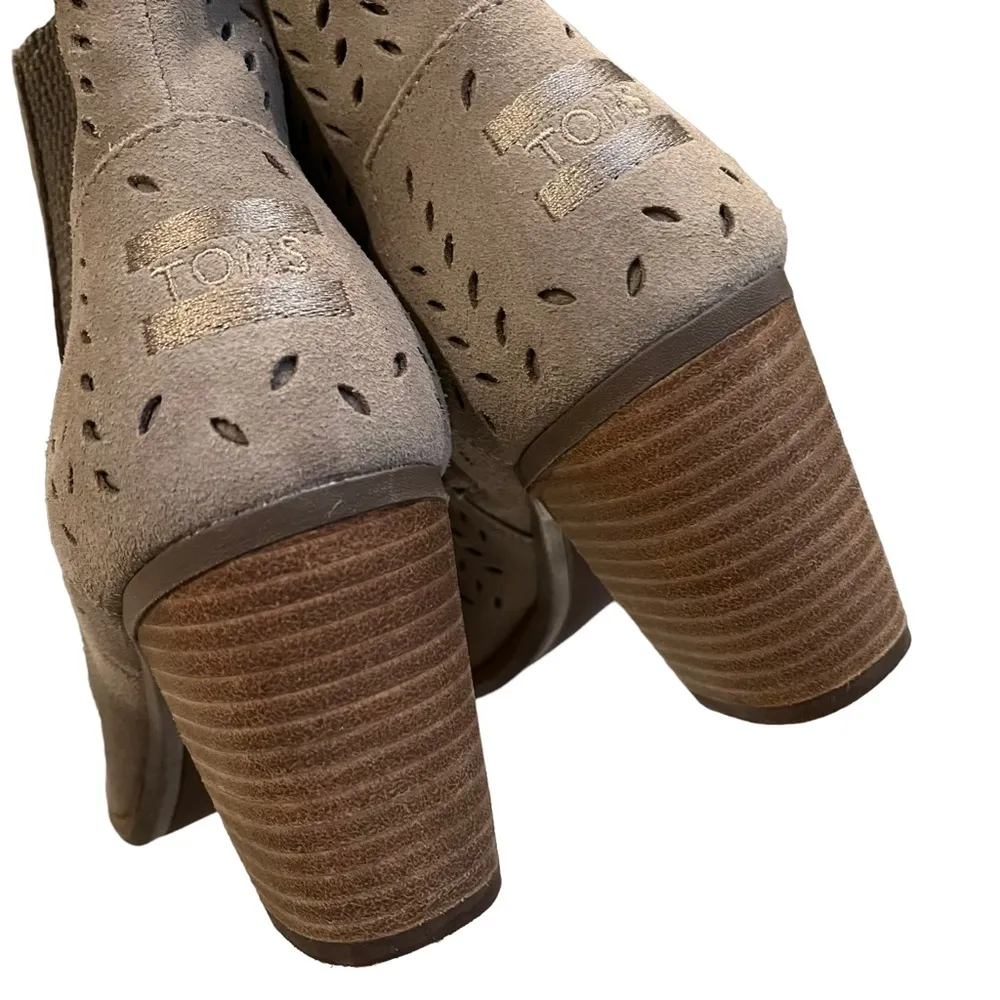 TOMS Majorca Perforated Suede Bootie, Sz 8 - Image 9