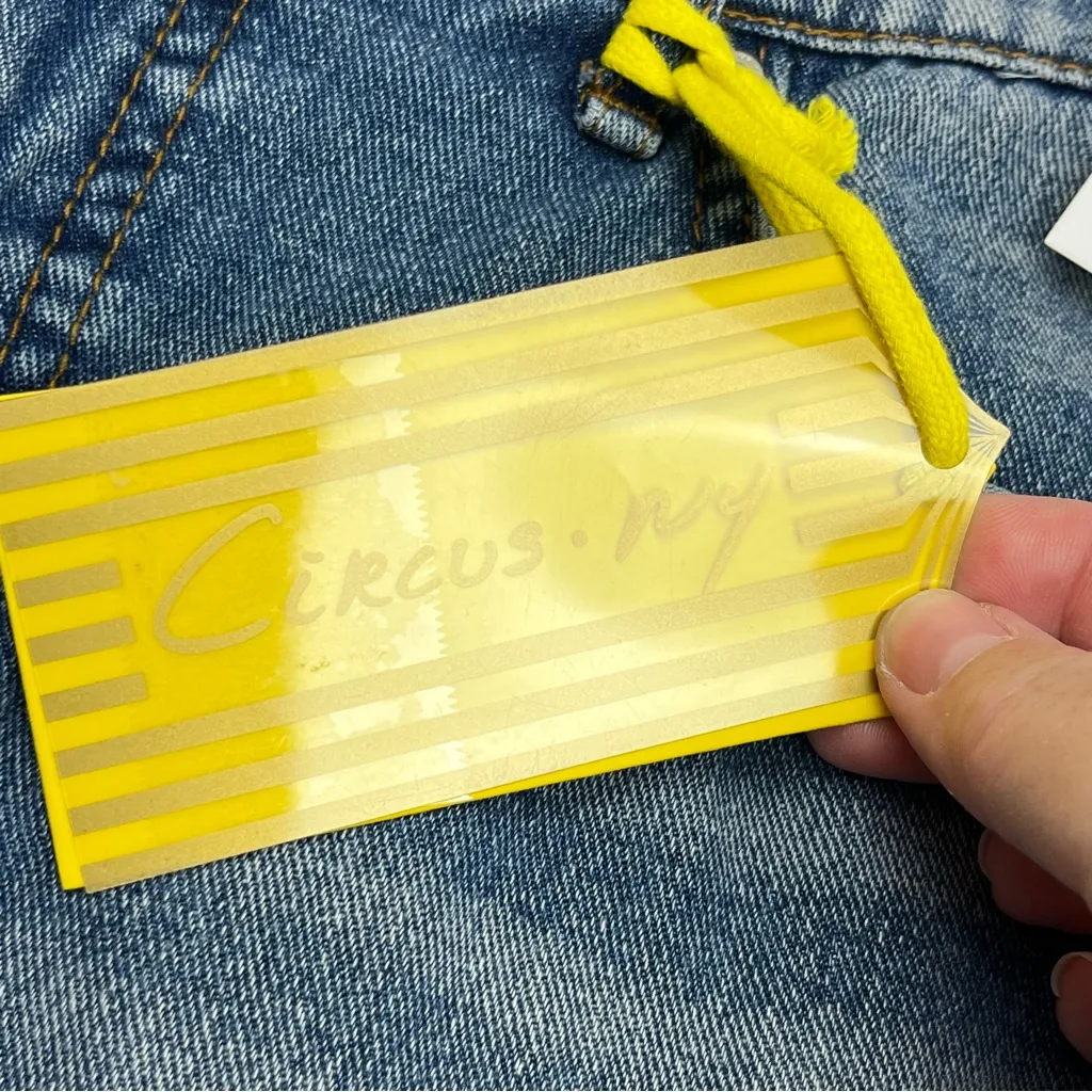 CIRCUS NY Carpenter Cargo‎ Denim Midi Skirt Womens Size 26 Side Show Blue NEW - Image 7