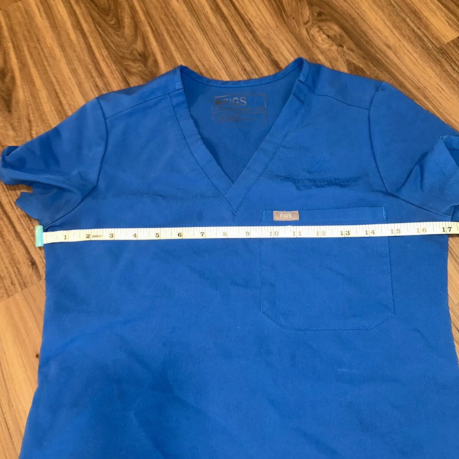 FIGS Catarina Technical Collection‎ XXS Scrub Top Women's Royal Blue Medical - Image 7