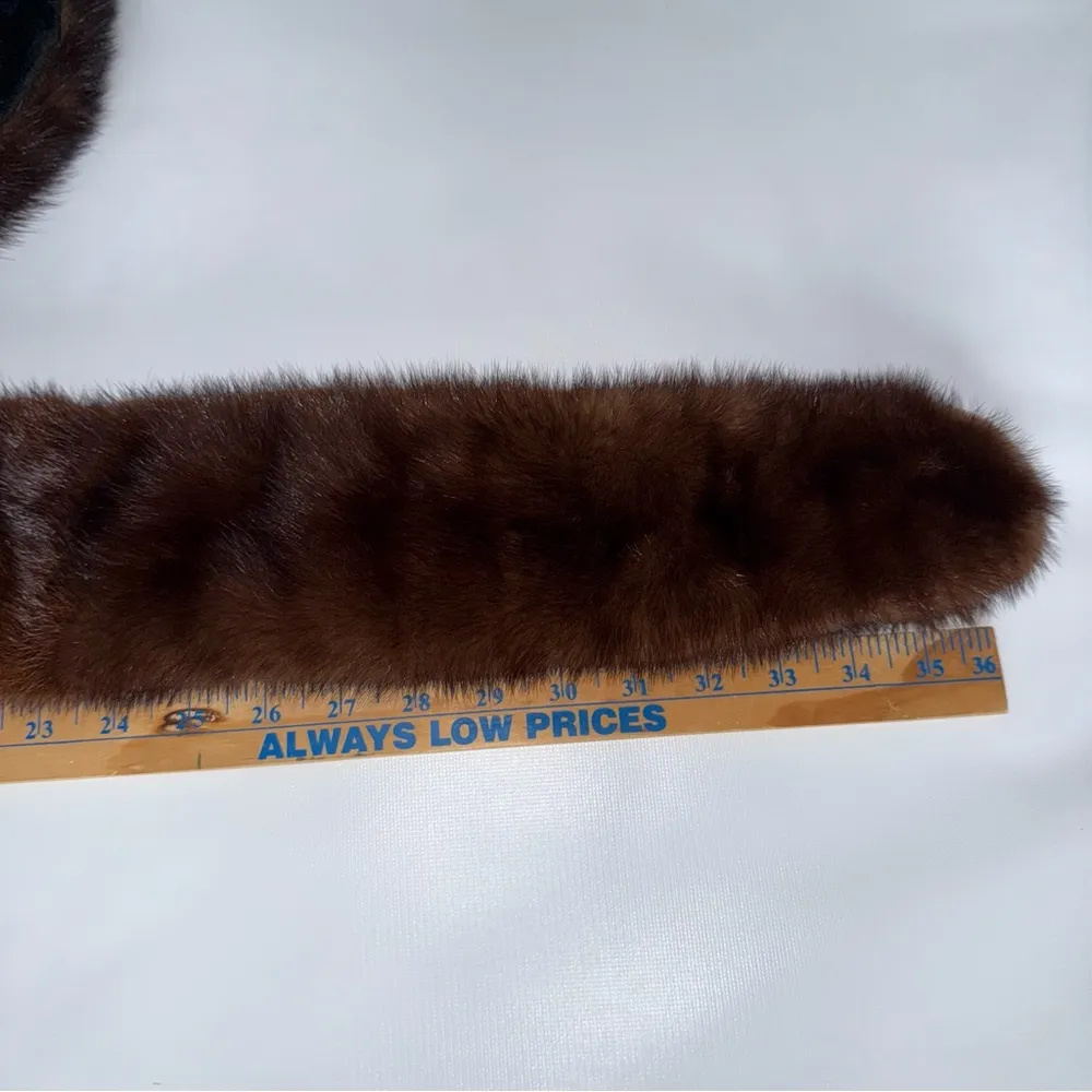 Vintage Betmar Elegant Brown Fur Hat and Scarf Set - Image 9