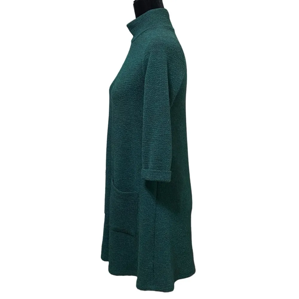 Everly Green Mock Neck Textured Sweater Dress XS Retro 90s Y2K Cozy Knit - Image 4