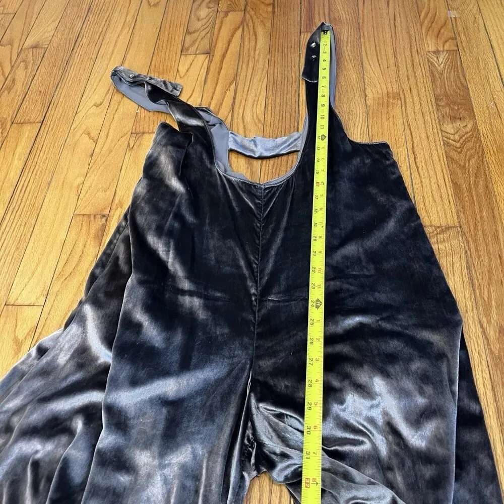 Maeve Anthropologie NWT Monique Wide Leg Crushed Velvet Suspender Jumpsuit Small - Image 10