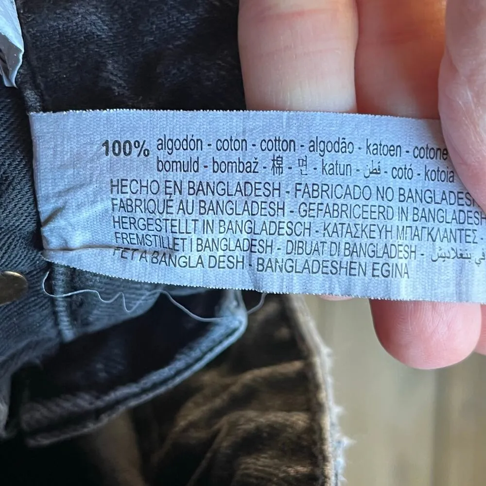 Zara Women's High Waisted Button Fly Jeans Black Wash 100% Cotton Size 2 - Image 10