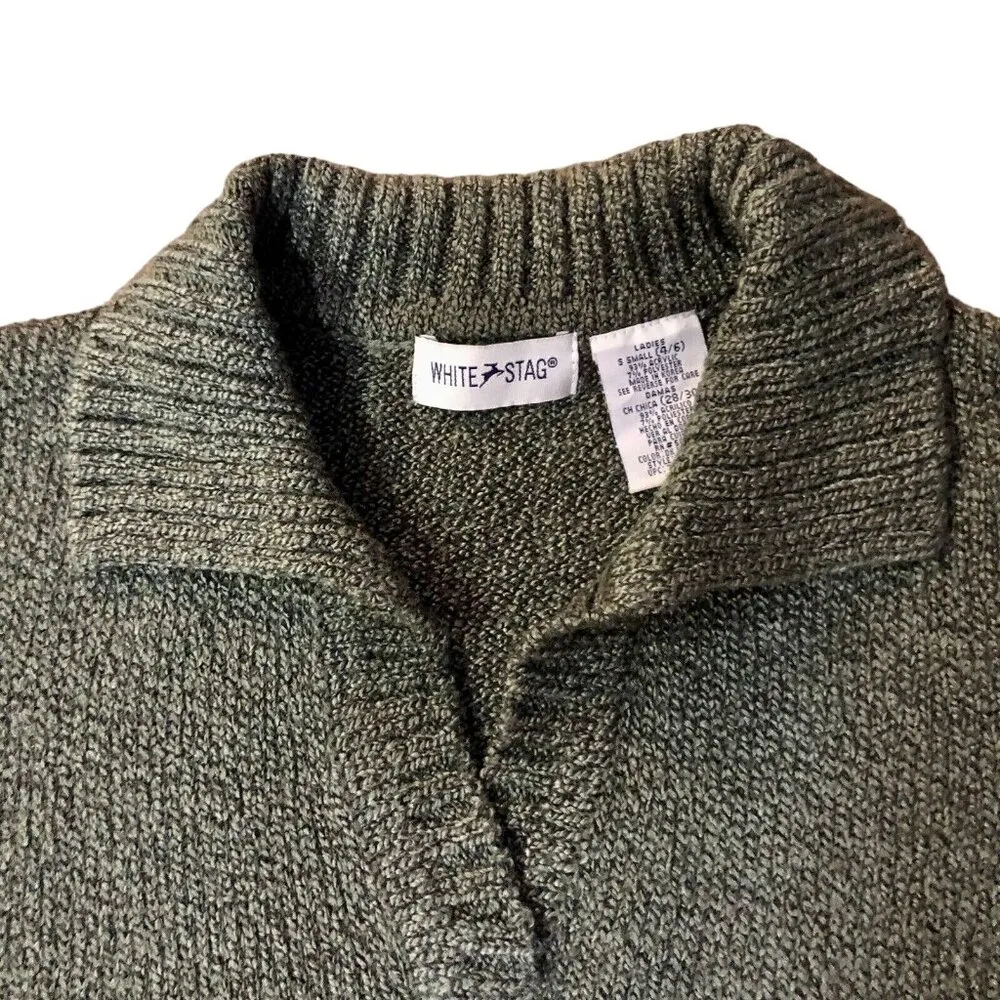 White Stag Pullover Sweater Womens S Used Green - Image 7