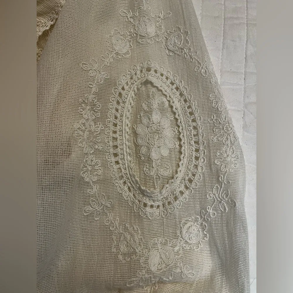 Alexis Alanis dress in alabaster boho cream lace dress - Image 9