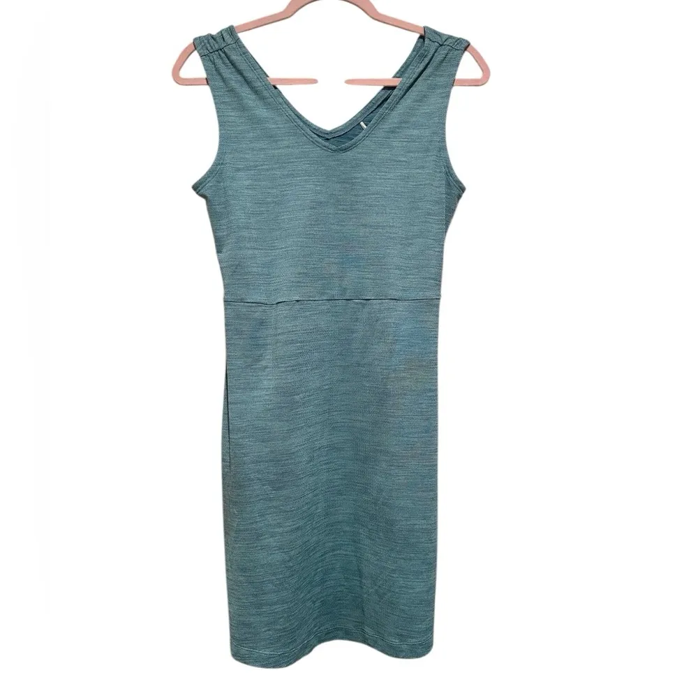 TOAD & CO TECH TOMBOY HEATHER GREEN VNECK SLEEVELESS DRESS XS - Image 2