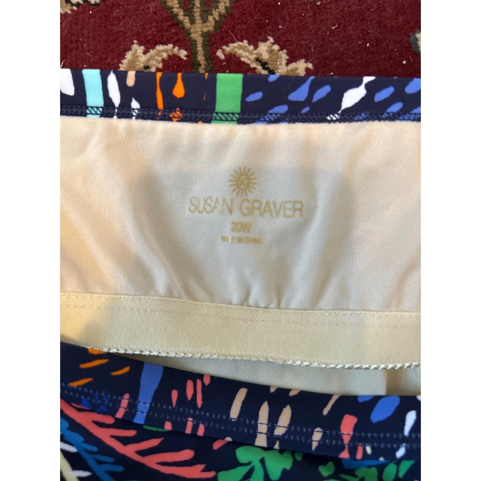 Susan Graver Women's Tropical Print Twist Front Swim Dress Size 20W‎ plus size - Image 7