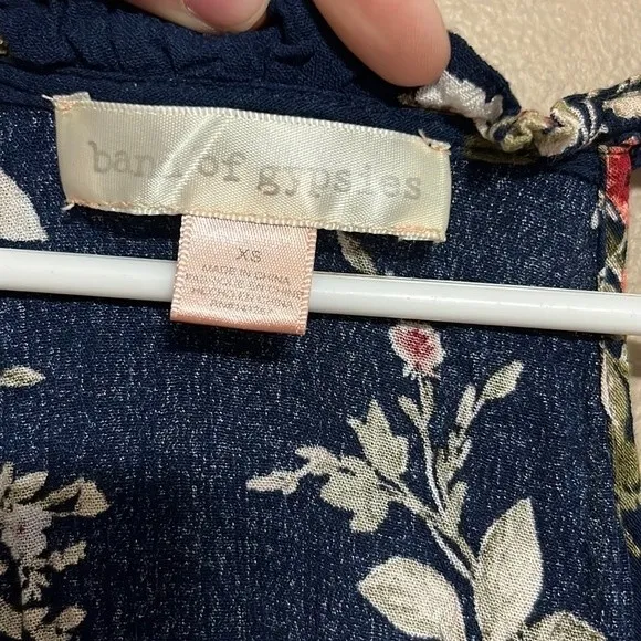 Women’s Band of Gypsies Navy blue floral mini dress picnic summer boho indie - Image 7