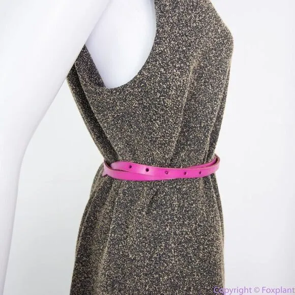 Vintage‎ Leslie Fay scoop neck sleeveless midi dress, size 16 Brown - Image 12