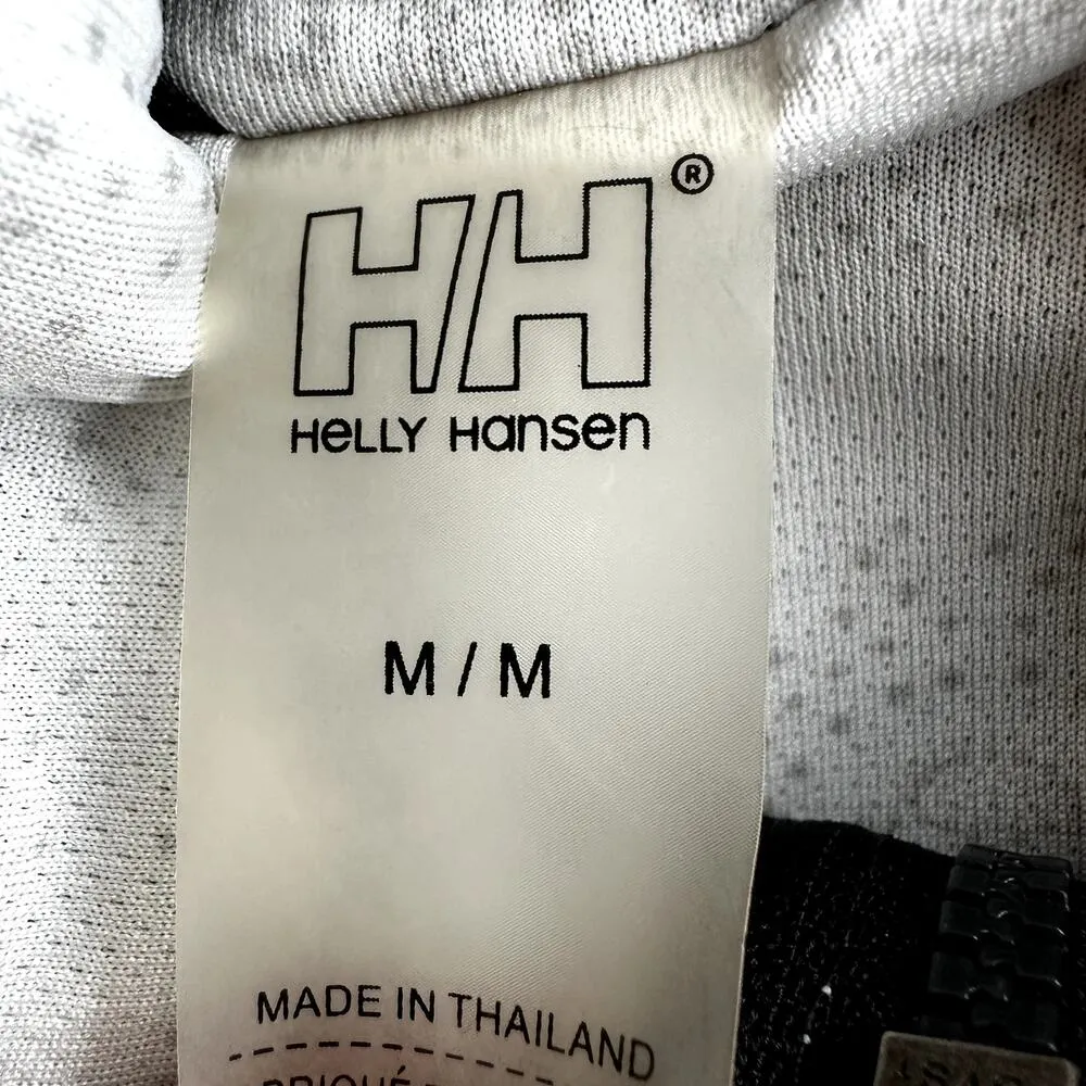 Helly Hansen Sherpa Jacket Full Zip Hoodie Pile Fleece Zip Pockets Gray Medium - Image 2