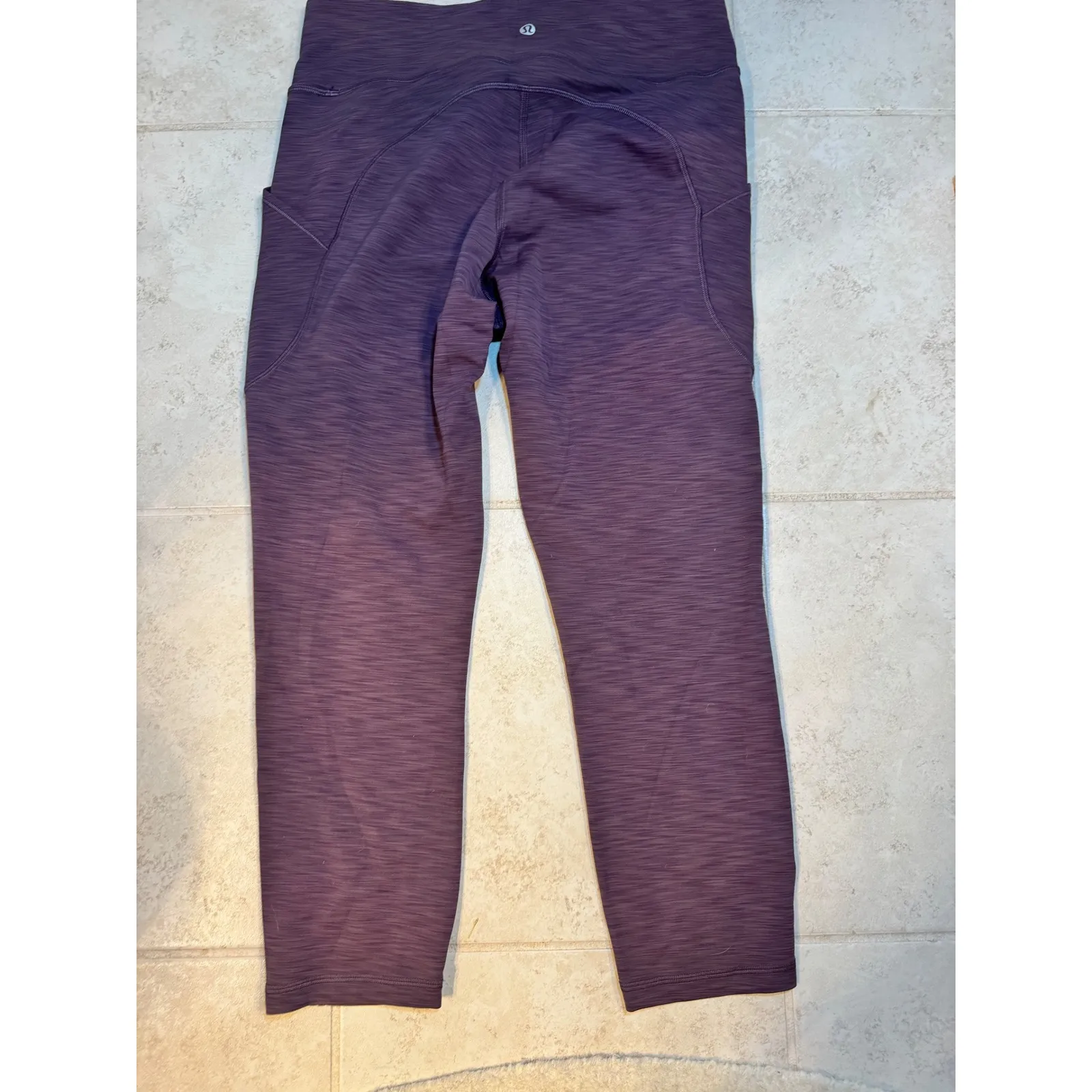 Lululemon Leggings Bundle – Size 10 (Black + Purple Speckle) - Image 9