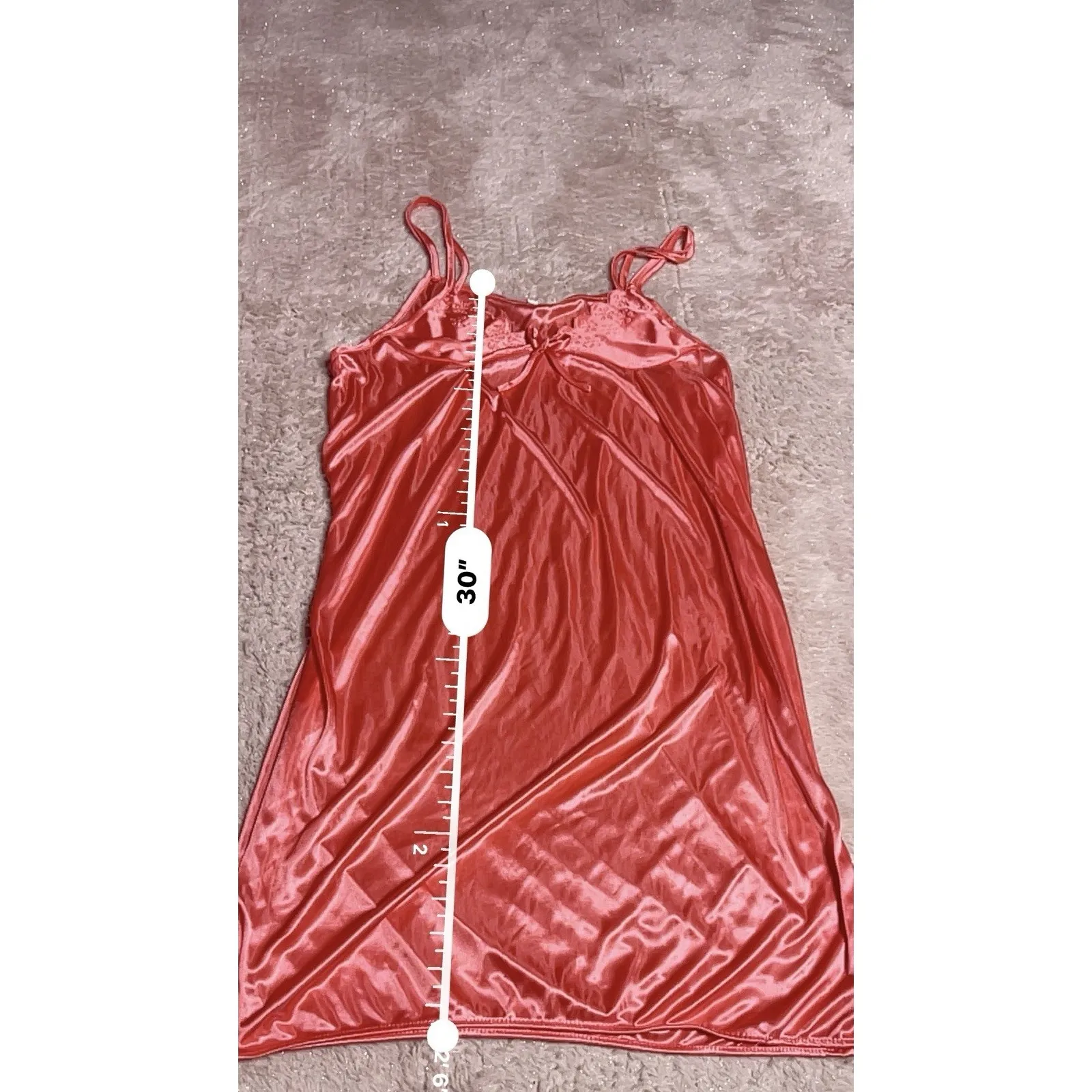 Vintage Nightgown Dress  Bodice Pink/Mauve Size L/XL Bin 12 - Image 5