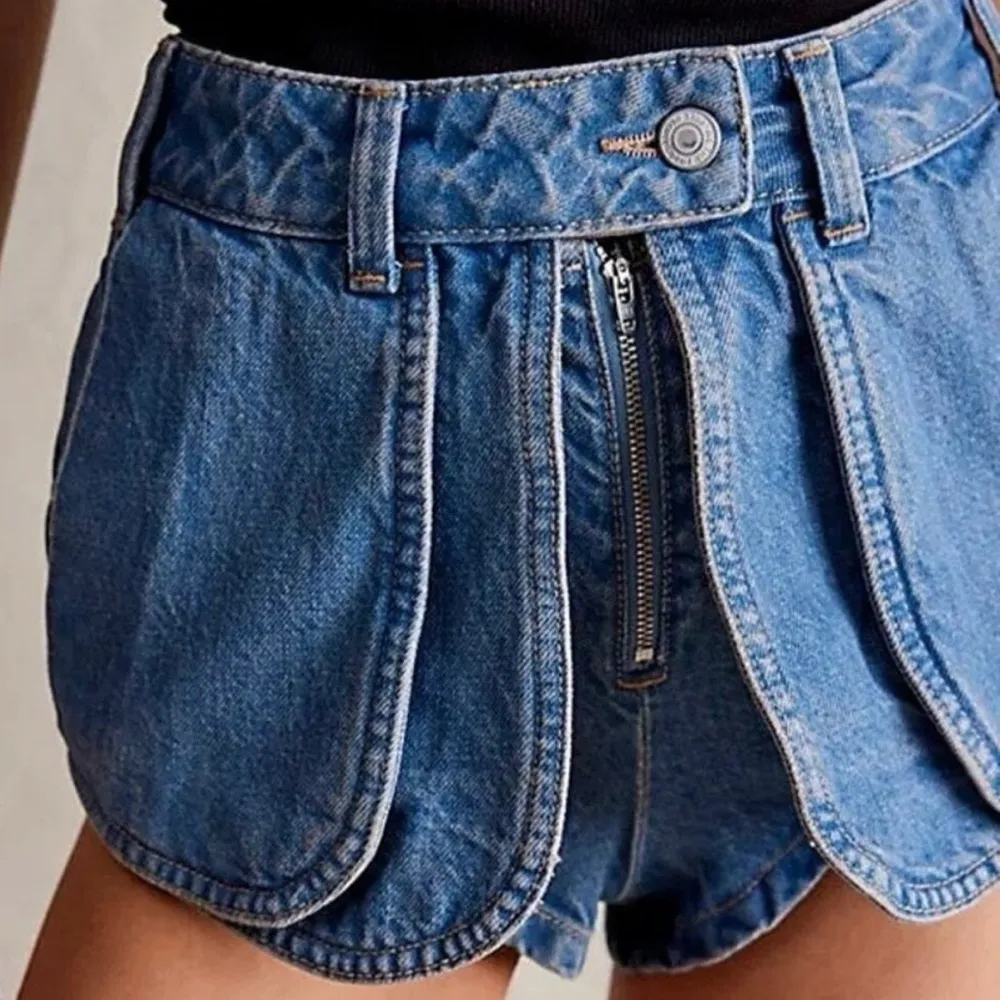 NEW Free People We The Free Prince Street denim festival shortie shorts 31 - Image 15
