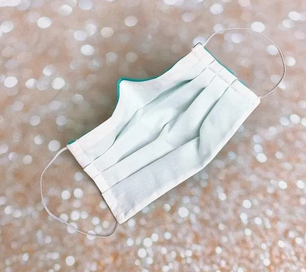 Turquoise Tiffany Blue Face Mask Premium Cotton Face Mask - Image 4