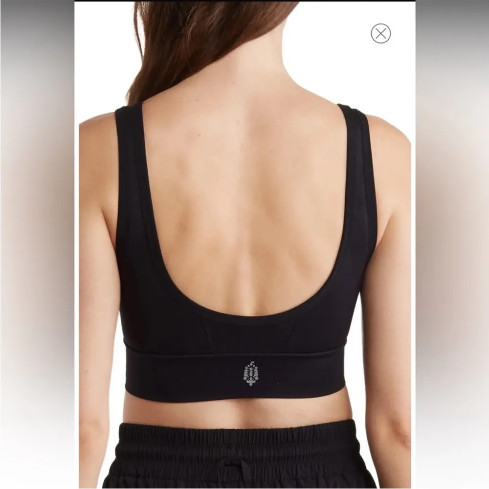 Free People Movement Free Throw Square Neck Bralette Black - Image 2