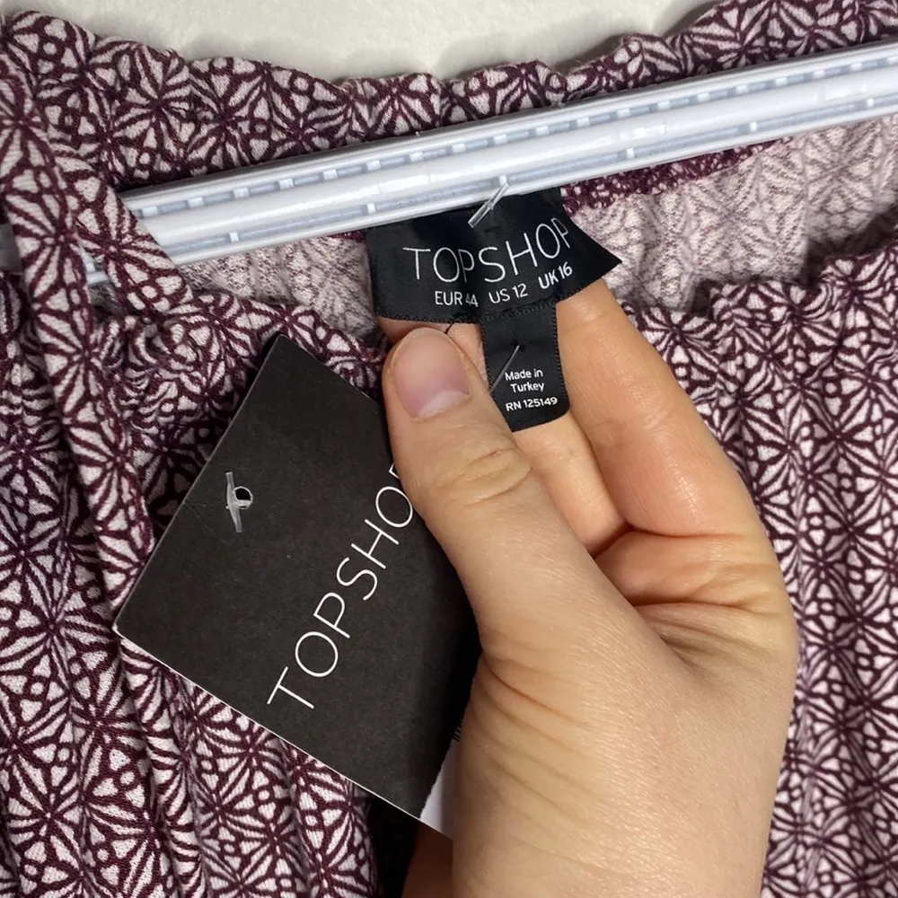 Topshop off the shoulder flutter Sun dress with bell sleeves size 12 - Image 11