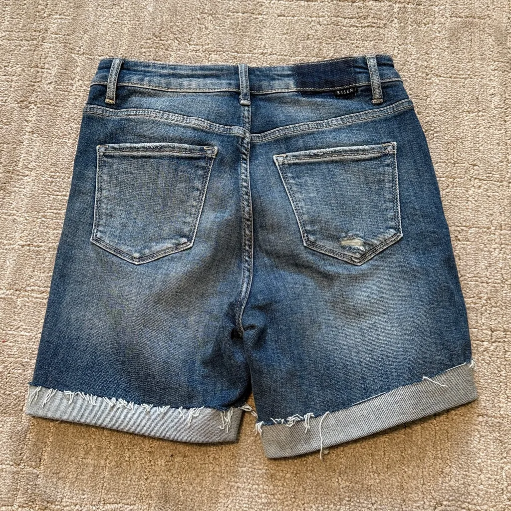 RISEN Denim Shorts sz M Blue - Image 4