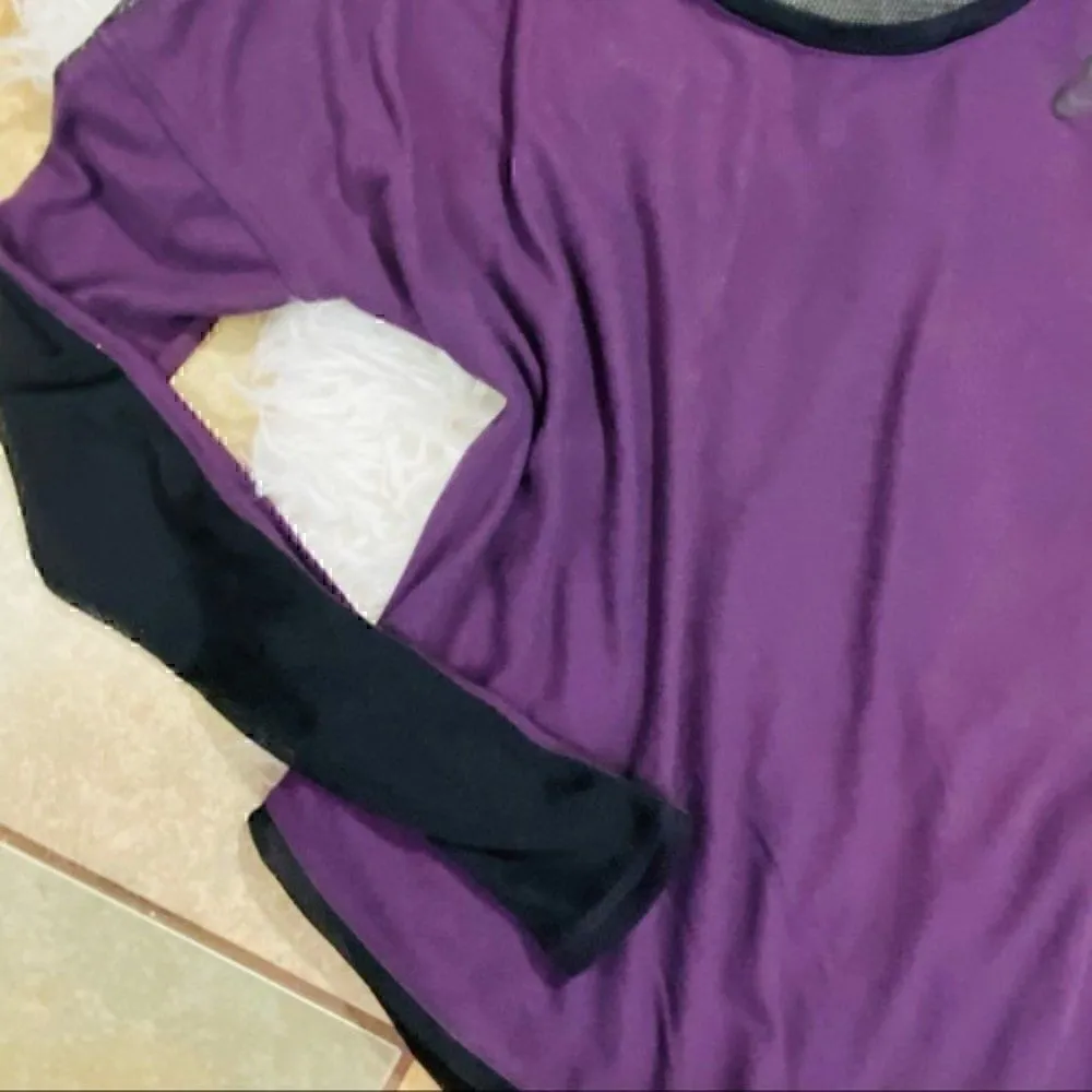 Nike purple and black mesh top M - Image 11