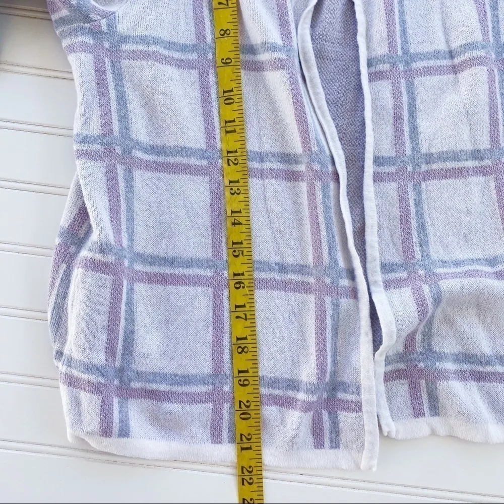 Liz Claiborne plaid open cardigan Size PL - Image 6