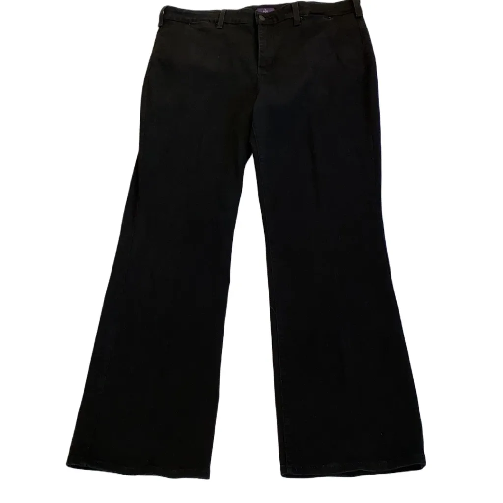 NYDJ 🖤 Wide-Leg Denim Jeans | 18W |Black | Trouser Silhouette | Style #WBQZ1329 - Image 3