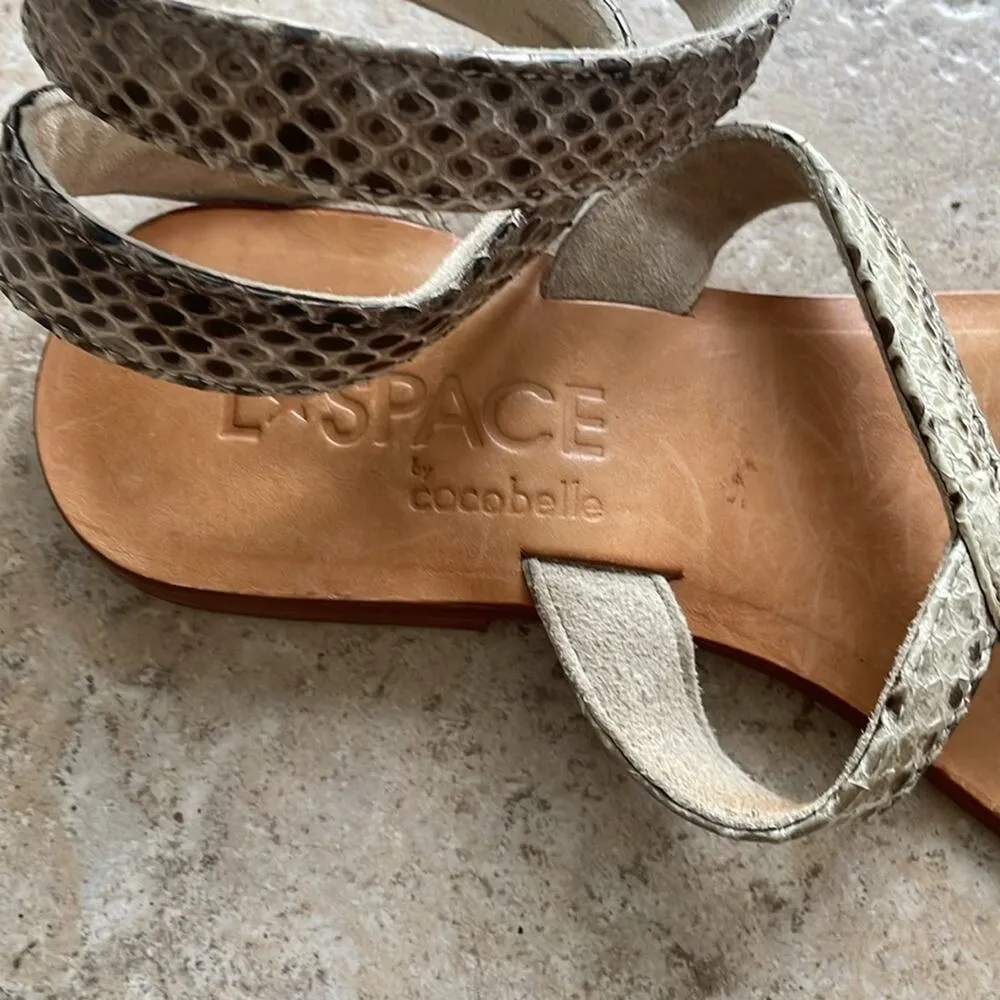 L Space Cocobelle Snake Wrap Leather Sandals - Image 6