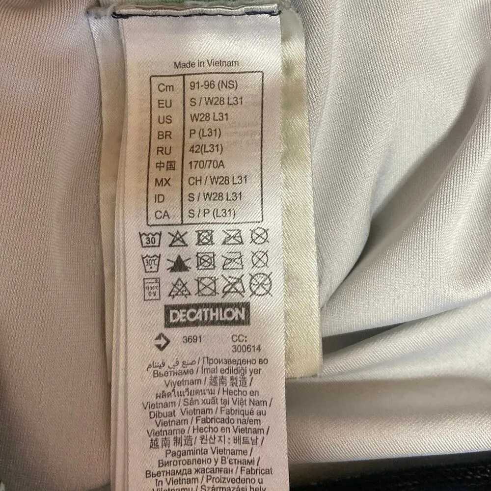 Decathlon Blue Tie Dye Print Mid Rise Fitness Yoga Activewear Ankle Leggings 28 Size L - Image 4