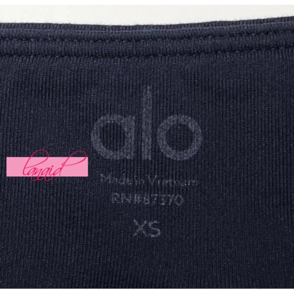 Alo High-Waist Alpine Suspender Leggings Dark Navy Black Overalls Hi-Rise Tights - Image 13