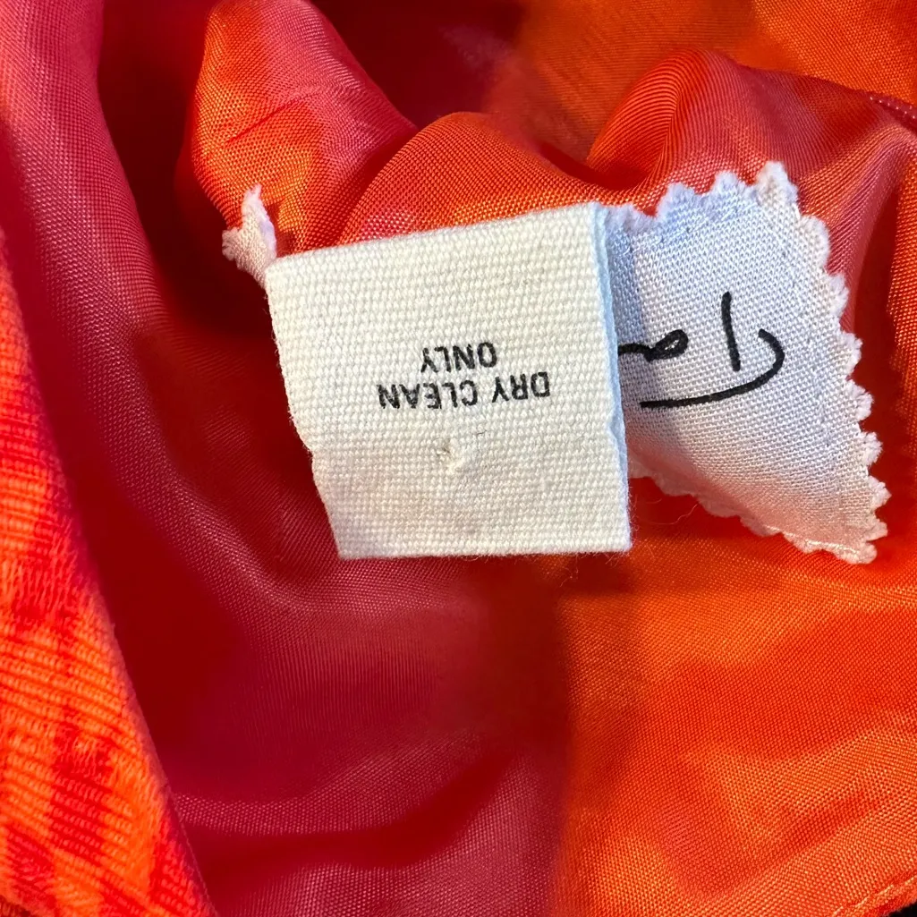 Tabitha Swallowtail Colorblock Orange Dress Sheath size 6 Cotton Sleeveless - Image 11