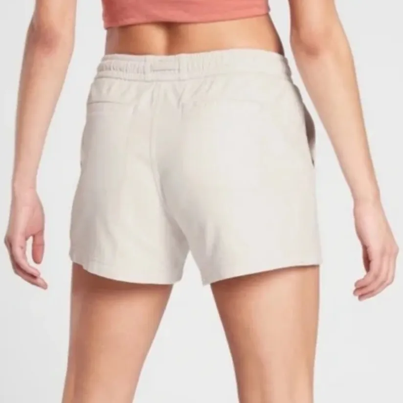 Athleta Farallon Cream Athletic Knit Pull On Shorts - Image 4
