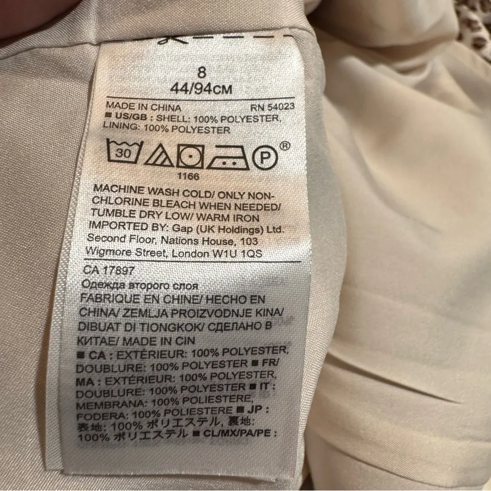 Banana Republic Ruffle Bell Sleeve Sz 8 Leopard Dress Lined A-line PERFECT - Image 6