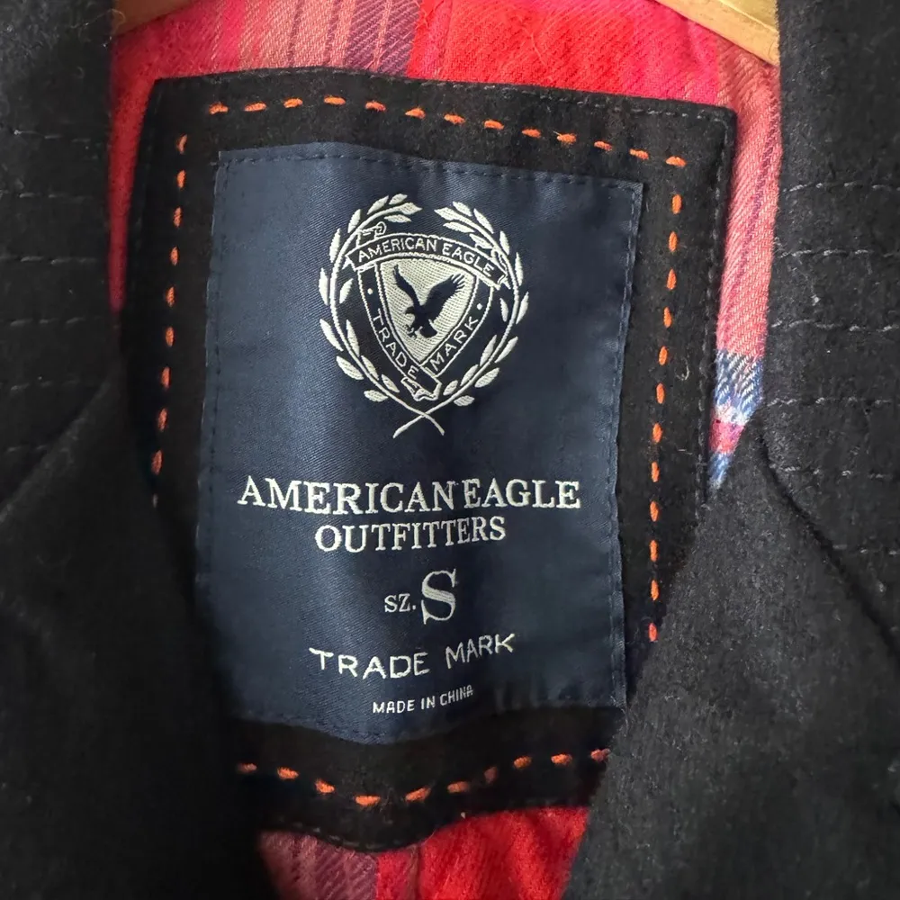 American Eagle  Navy Blue Wool Pea Coat - Image 5