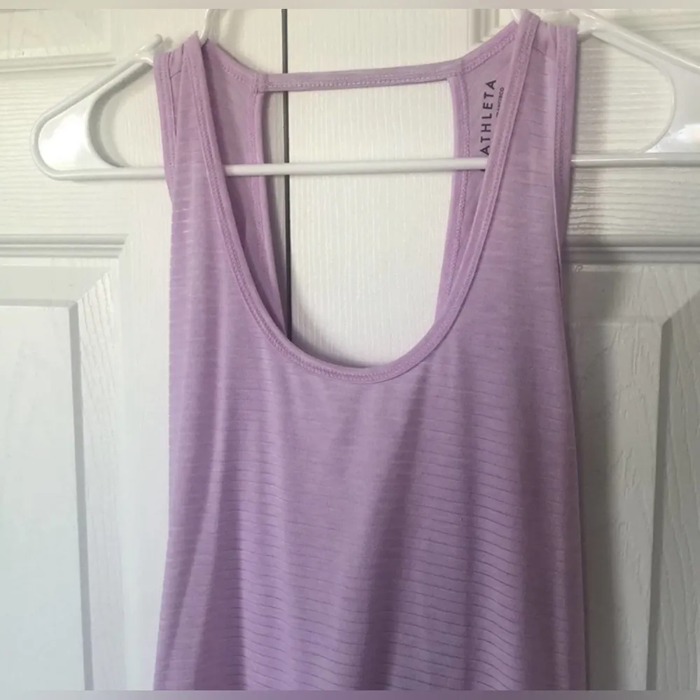 Athleta Essence Textured Stripe Tie Back Tank Top Medium - Image 5