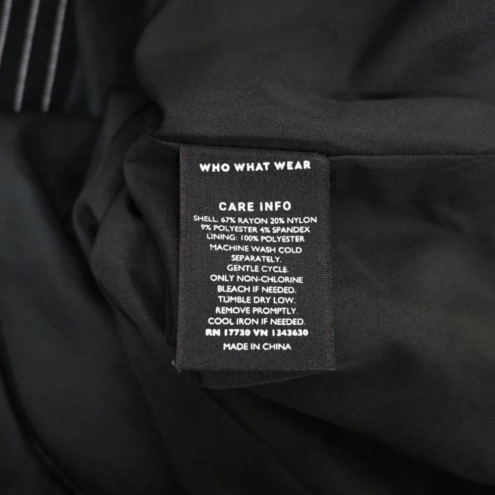 Who What Wear Womens S Career Black White Stripe Blazer - Image 9